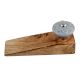 Grey Wheel Flower Ceramic Wooden Door Stopper